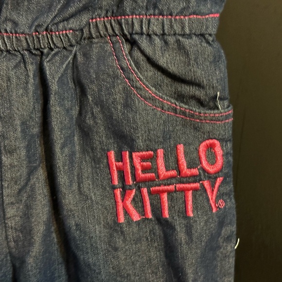 Hello Kitty Girls Denim Jumpsuit with spaghetti straps young girls size 6 - Picture 8 of 12